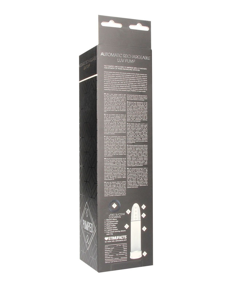 Shots Pumped Automatic Rechargeable Luv Pump Transparent