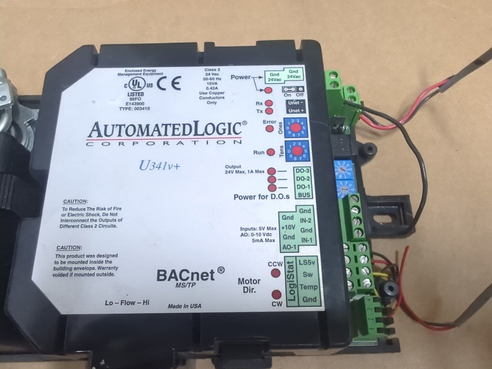 Automated Logic U341V+ BACnet MS/TP Controller - NG D1F