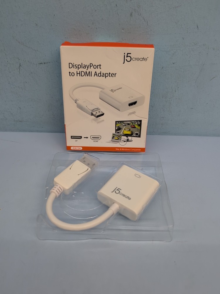 J5 Create Display Port to HDMI Adapter Cable White Jda154