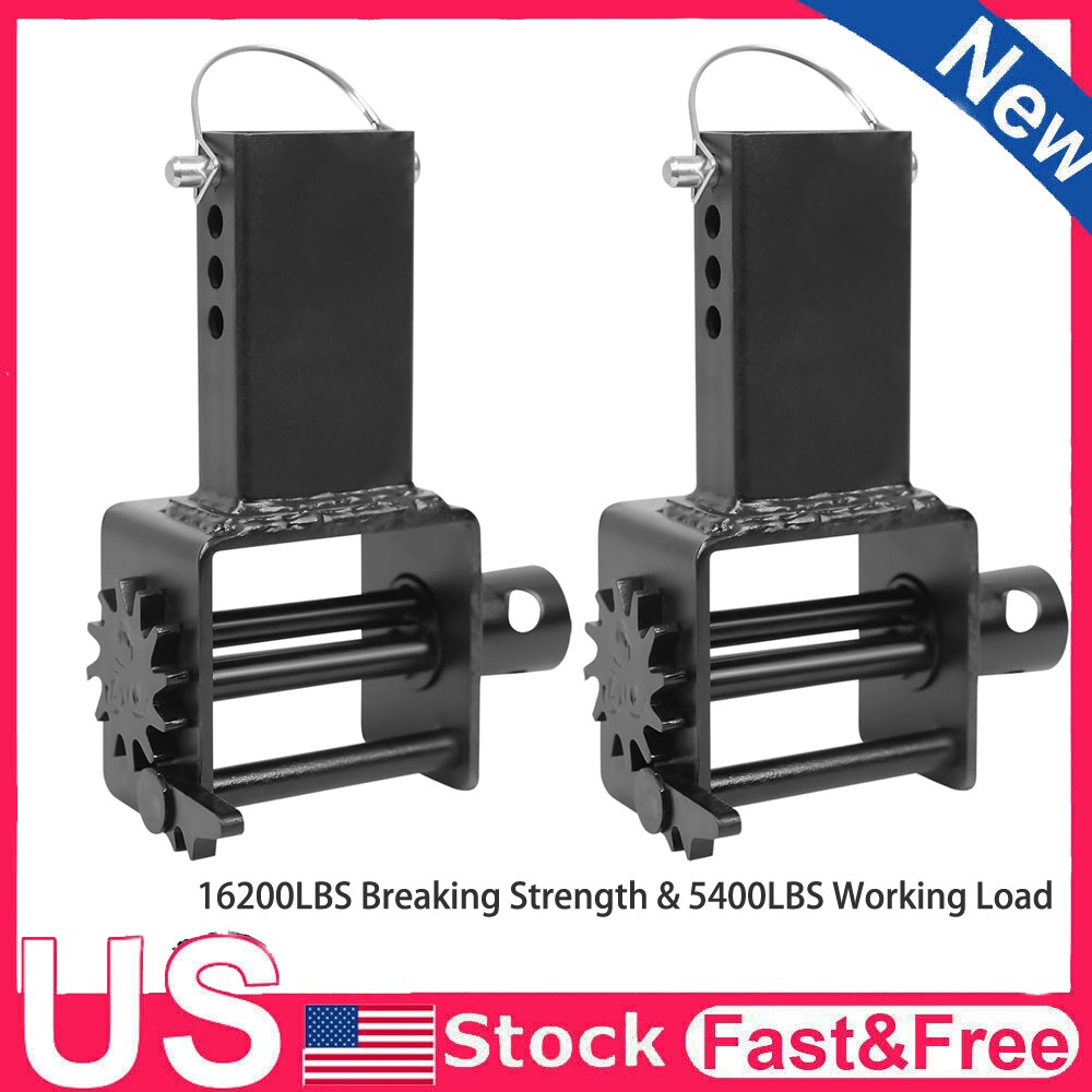 2 Pack Weld On Winch Flatbed Truck Trailer Winch for 2"- 4" Winch Strap