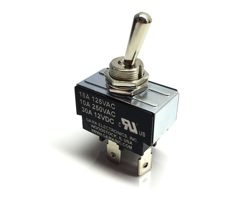 30 Amp SPST Single Pole Single Throw 2 Position Off-On Toggle Switch - 28A-MTD