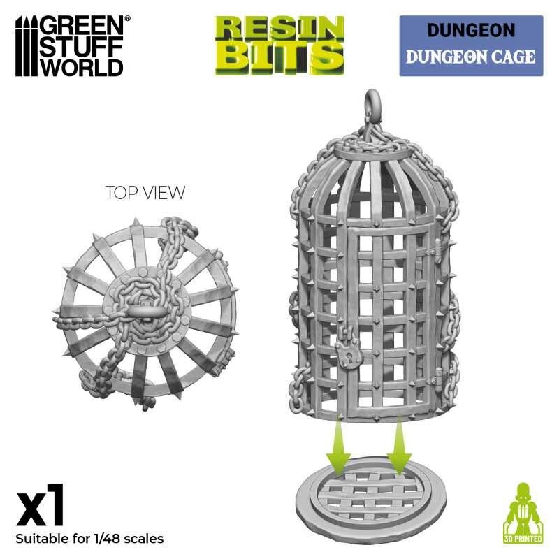 3D printed set - Dungeon Cage - Resin Decor Modelling Wargames dungeon