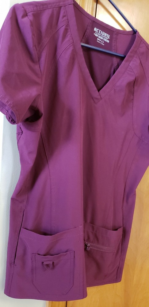 MED COUTURE ACTIVATE SCRUB SET BURGANDY