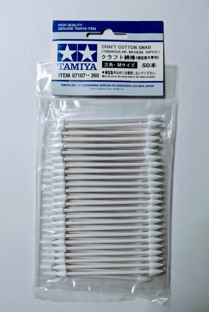 Tamiya 87107 Craft Cotton Swab Triangular/Medium 50Pcs