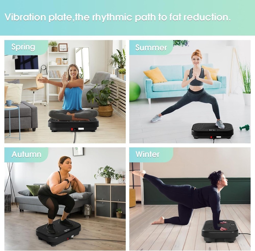 Vibration Plate Exercise Machine for Lymphatic Drainage, Power Vibrate Stand Sha