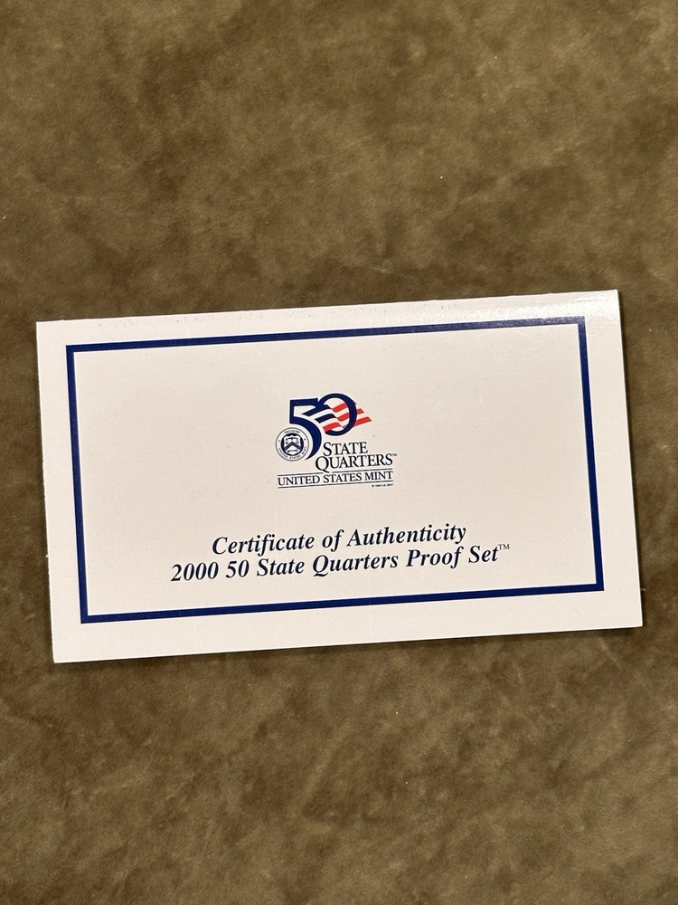 US Mint 50 State Quarters Proof Set Cases “EMPTY” 99-01