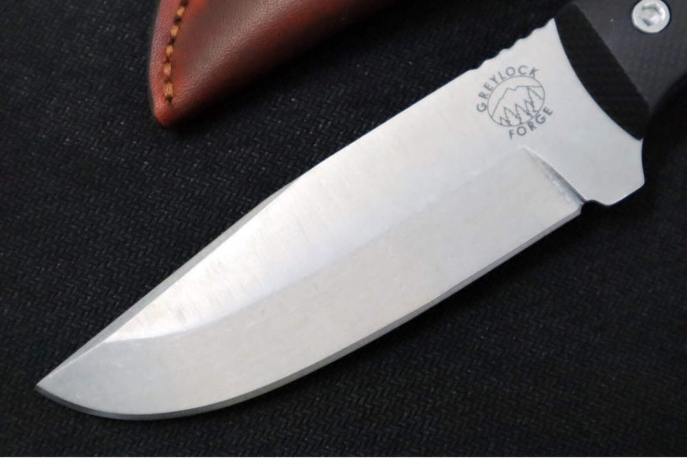 Greylock Forge Knives Fixed Blade - Black Anodized Aluminum Handle / Stonewashed