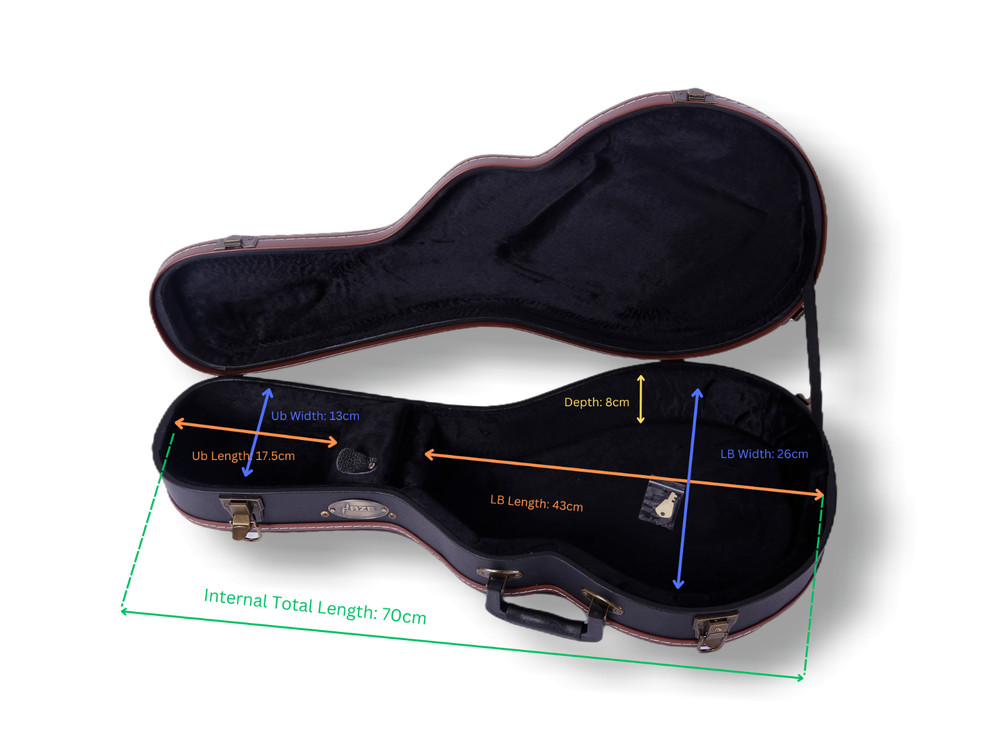 Brand New Hard Case For Mandolin Lockable with Key
