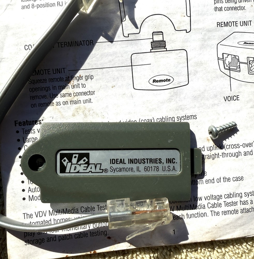 IDEAL DVD MULTI MEDIA TESTER NO. 33-856