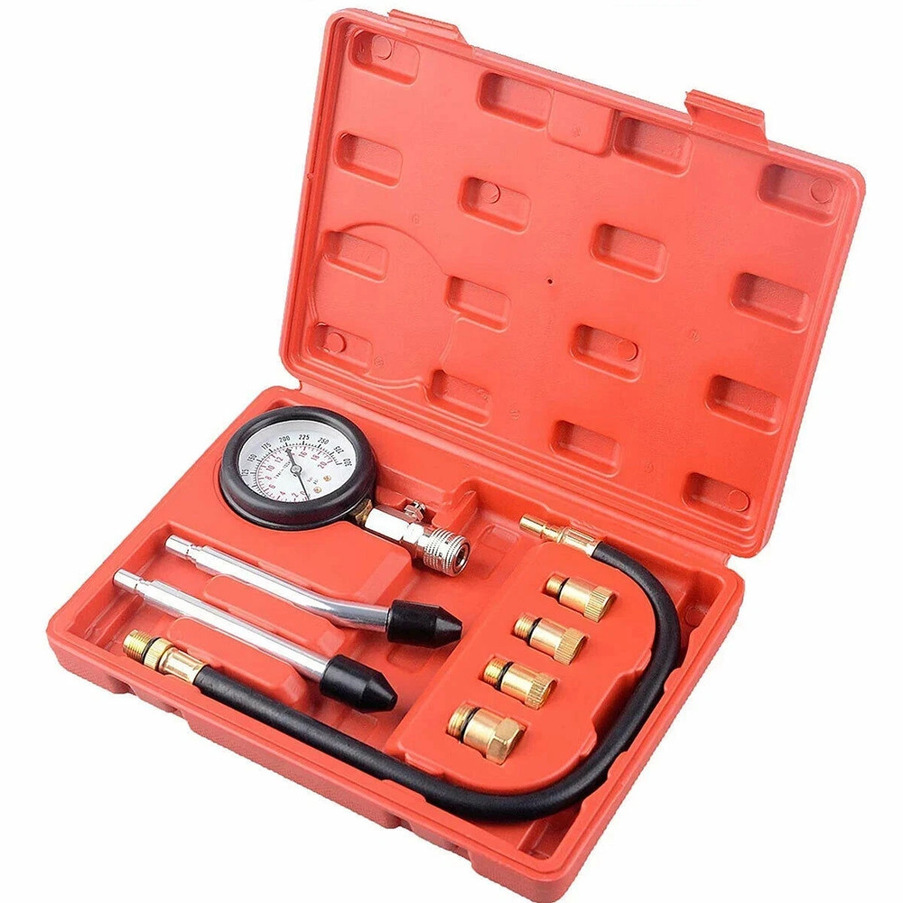 Engine Cylinder Compression Gauge Tester Kit Gas Engine Diagnostic Testing Tool-