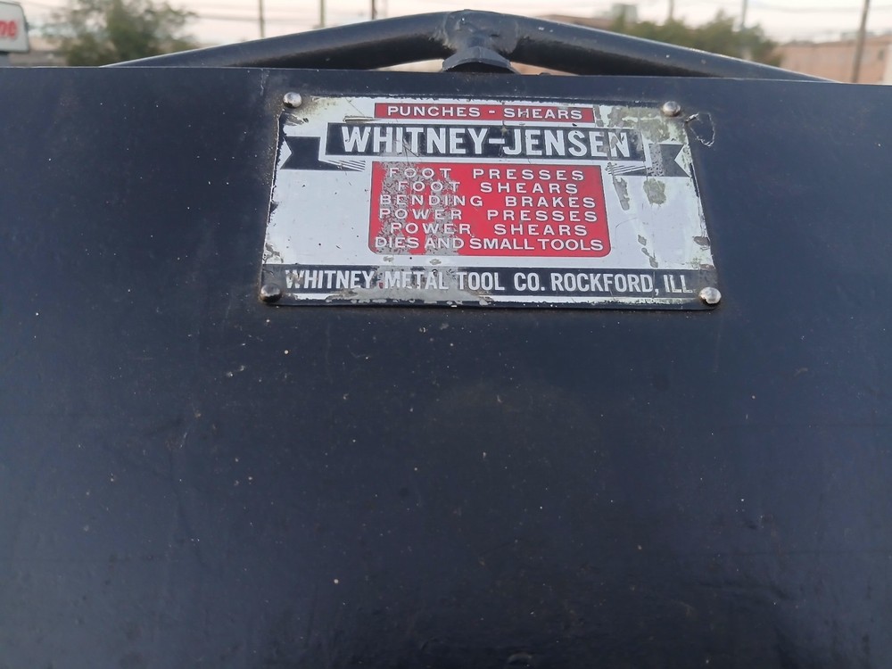 Whitney & Jense  Punches & Shear Machine
