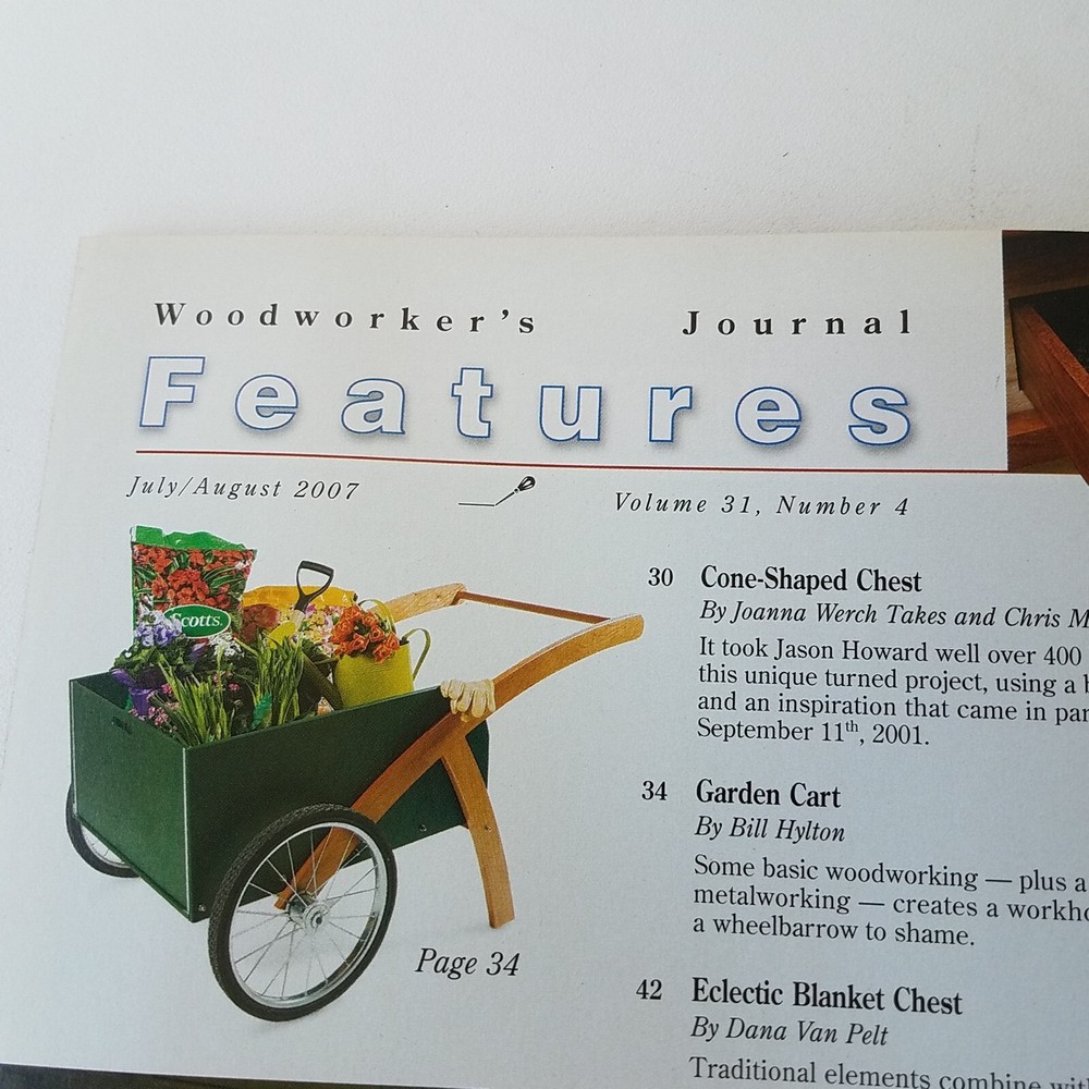 Woodworkers Journal July/August 2007 Volume 31 Number 4