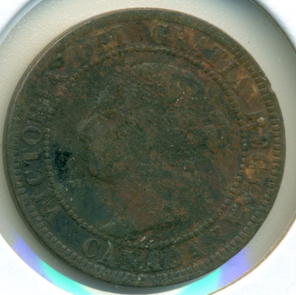 1897 CANADA LARGE CENT, FINE-VERY FINE, GREAT PRICE!