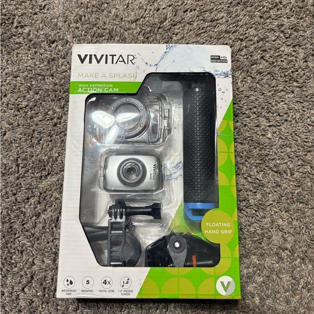 Vivitar Make A Splash HD Action Cam Accessory Bundle Waterproof New in Box