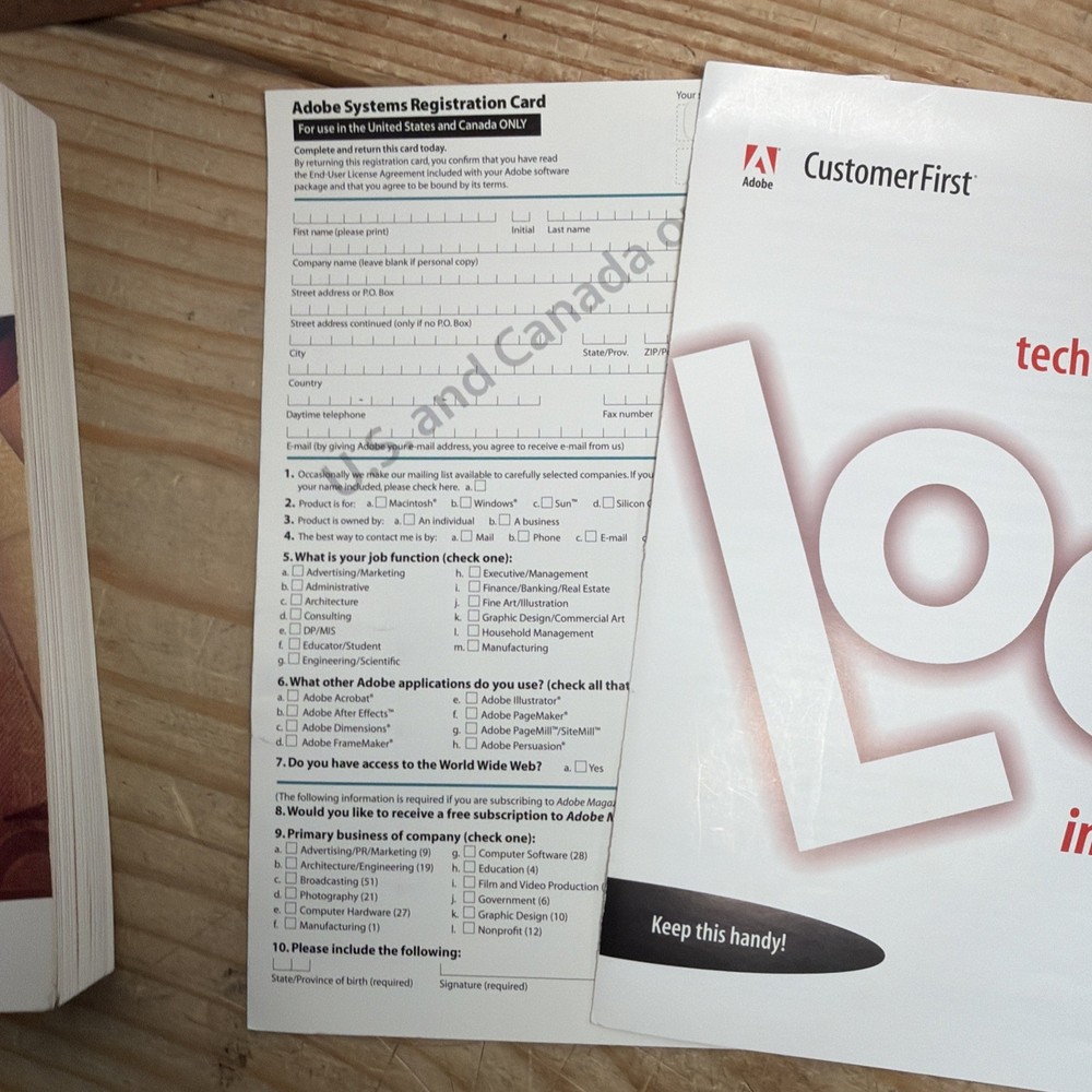 Adobe Photoshop 4.0 for Macintosh Application And Tutorial CDs Vintage 1996