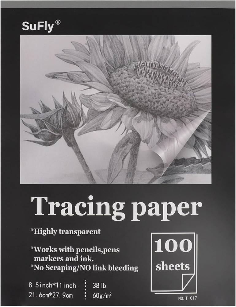 8.5x11" Tracing Paper Pack - 100 Sheets for Art and Craft Projects
