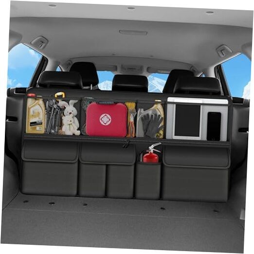 Hanging Car Organizer Trunk Back Seat Trunk Organizer Foldable Cargo Storage