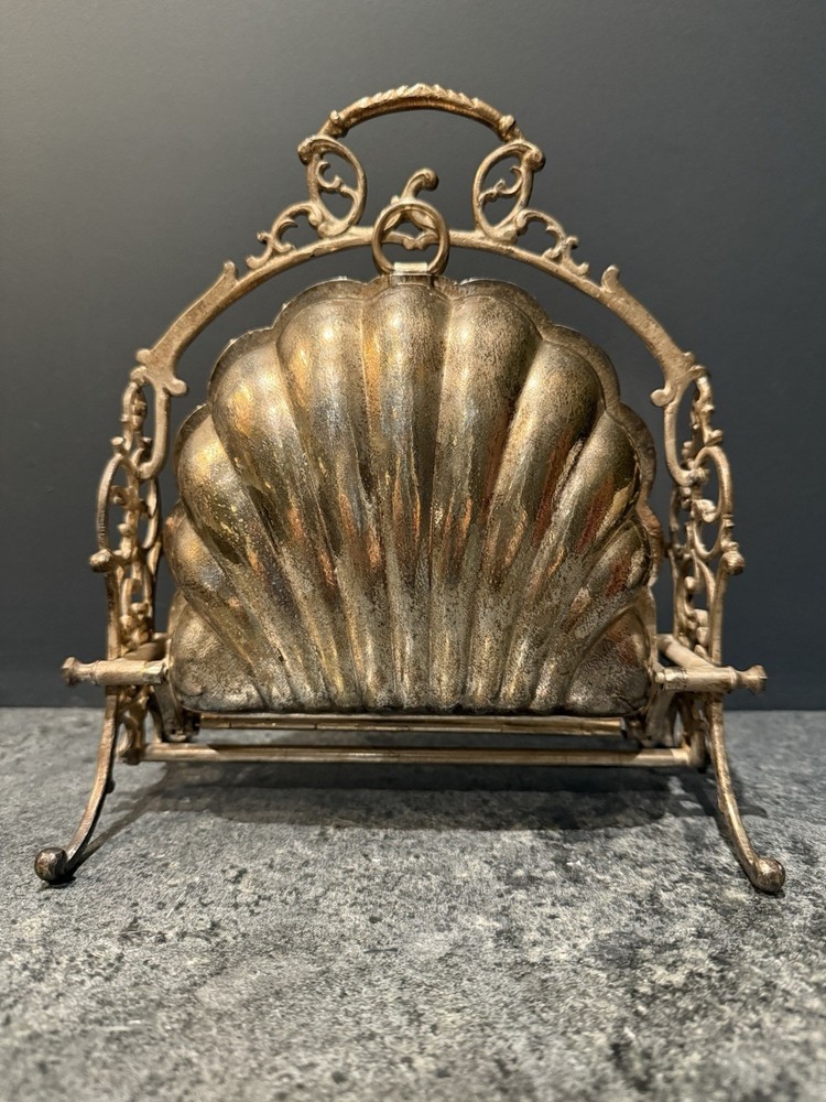 Victorian Silverplated Shell Biscuit/Bread Warmer