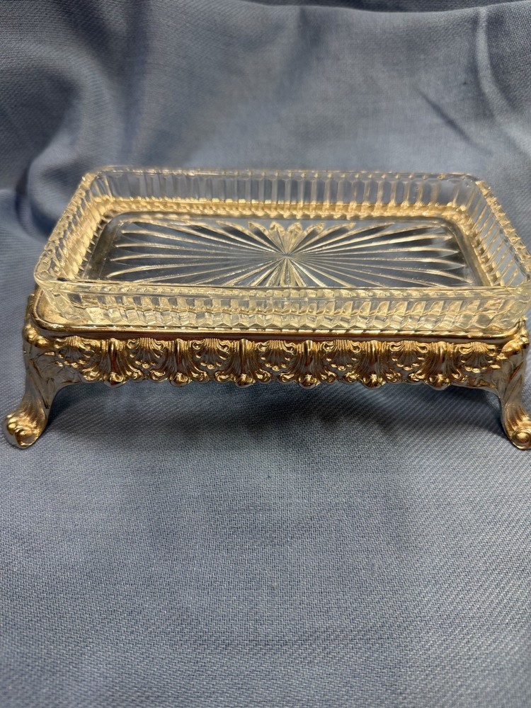 Silver Plated Dish and Base with Legs Antique