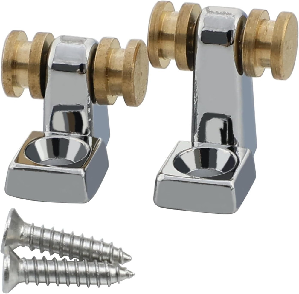 Pack of 2 Brass Roller String Retainer for Electric Guitar String Tree String Gu