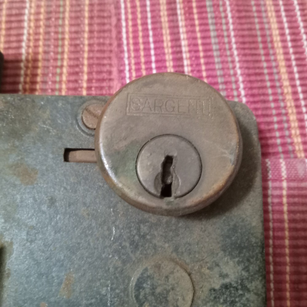 Antique Sargent Push Button Mortise Lock No Key