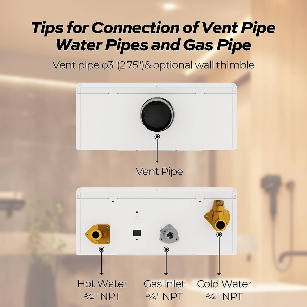 【99% NEW】Propane Tankless Hot Water Heater 4.0GPM 90,000BTU Whole House Instant
