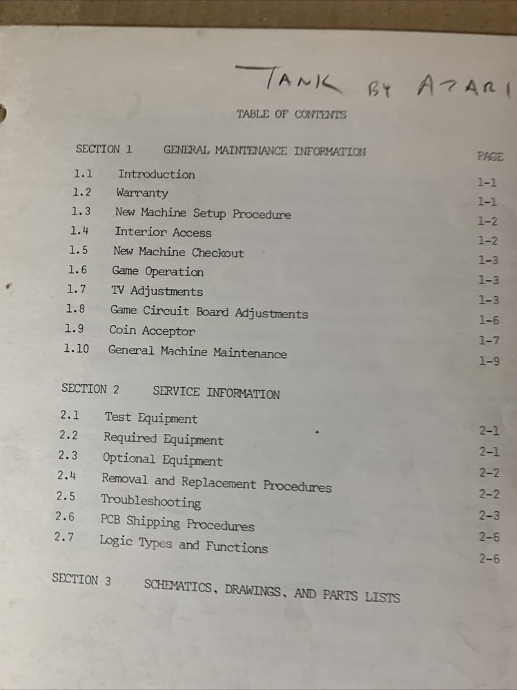 Missing covers,,TANK ATARI arcade game manual