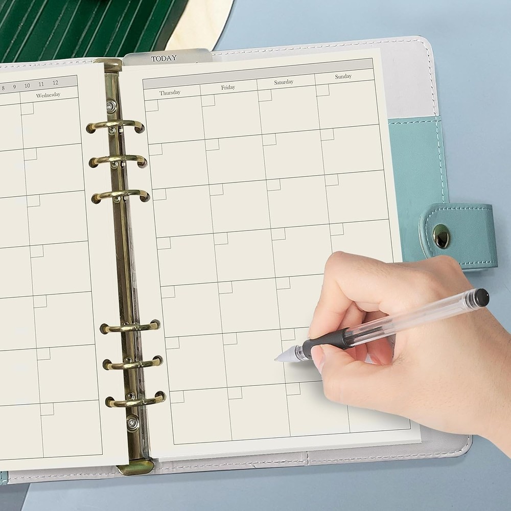6 Ring Binder Refill, Undated A5 Planner Inserts, Monthly Planner Refill for ...