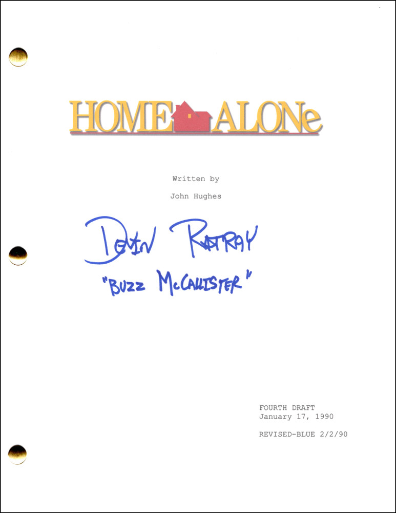 Davin Ratray Signed Autograph Home Alone Full Movie Script - Buzz McCallister