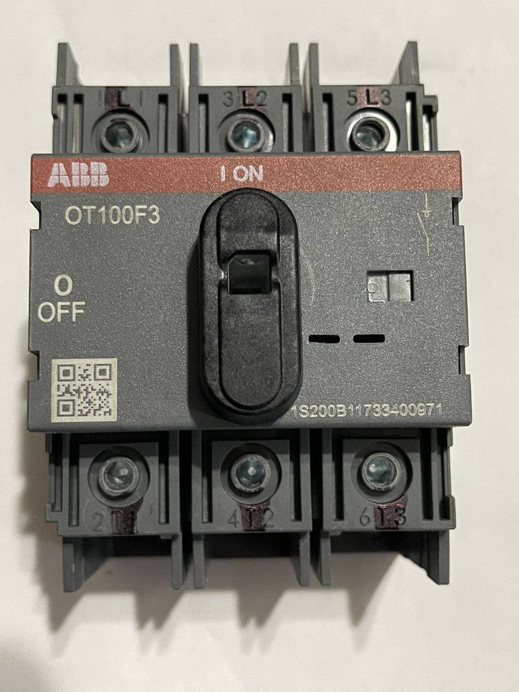 ABB DISCONNECT SWITCH OT100F3 3PH 600VAC 100A
