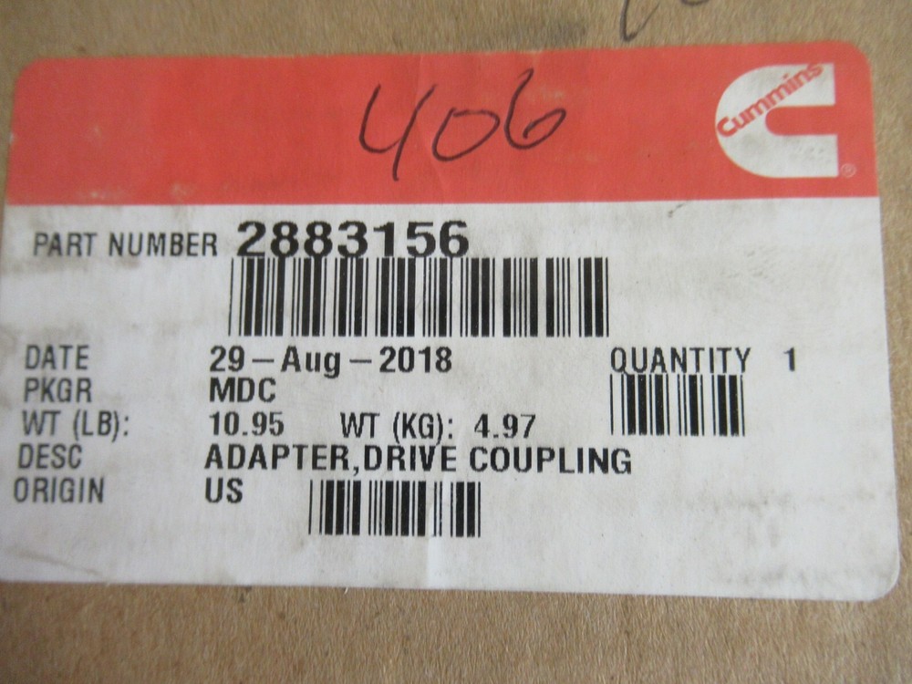 Cummins 2883156 Adapter, Drive Coupling