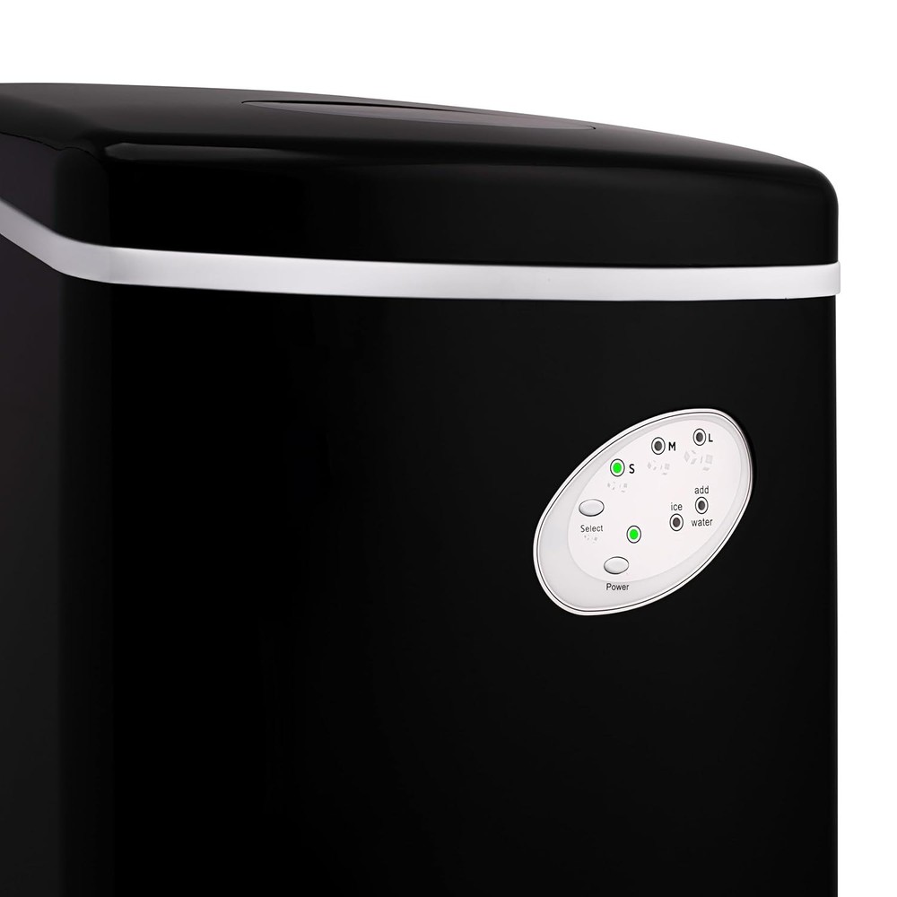 Counter Top Ice Maker Machine (Black), Compact Automatic Ice Maker, Cubes Ready