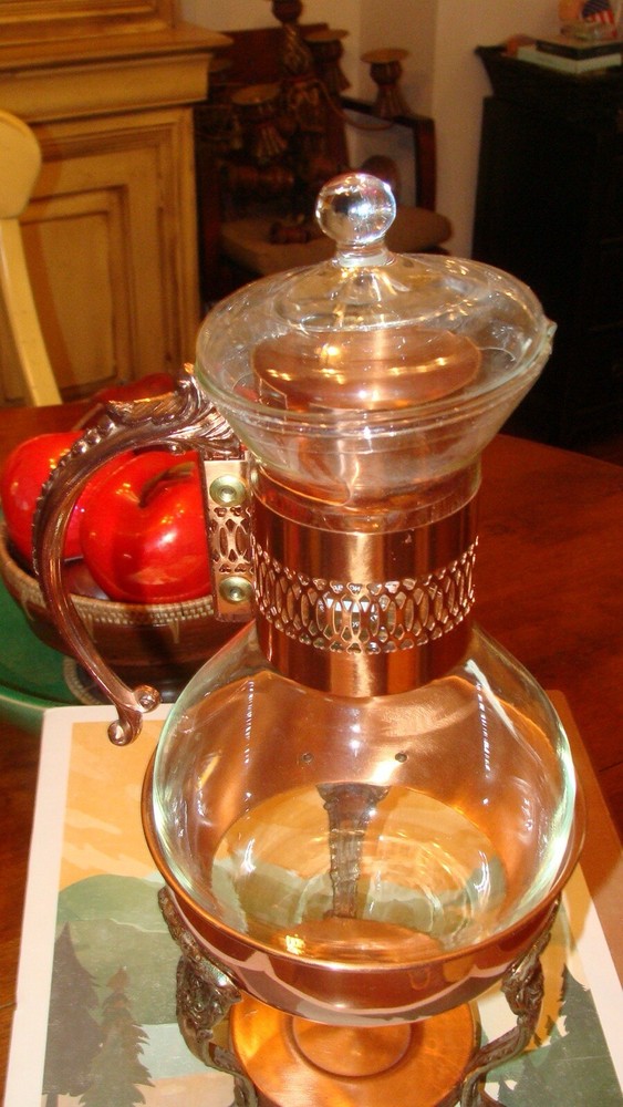 SOLID COPPER COFFEE CARAF ~ 12.5” x 6.5” ~ VERY EXCELLENT CONDITION ~