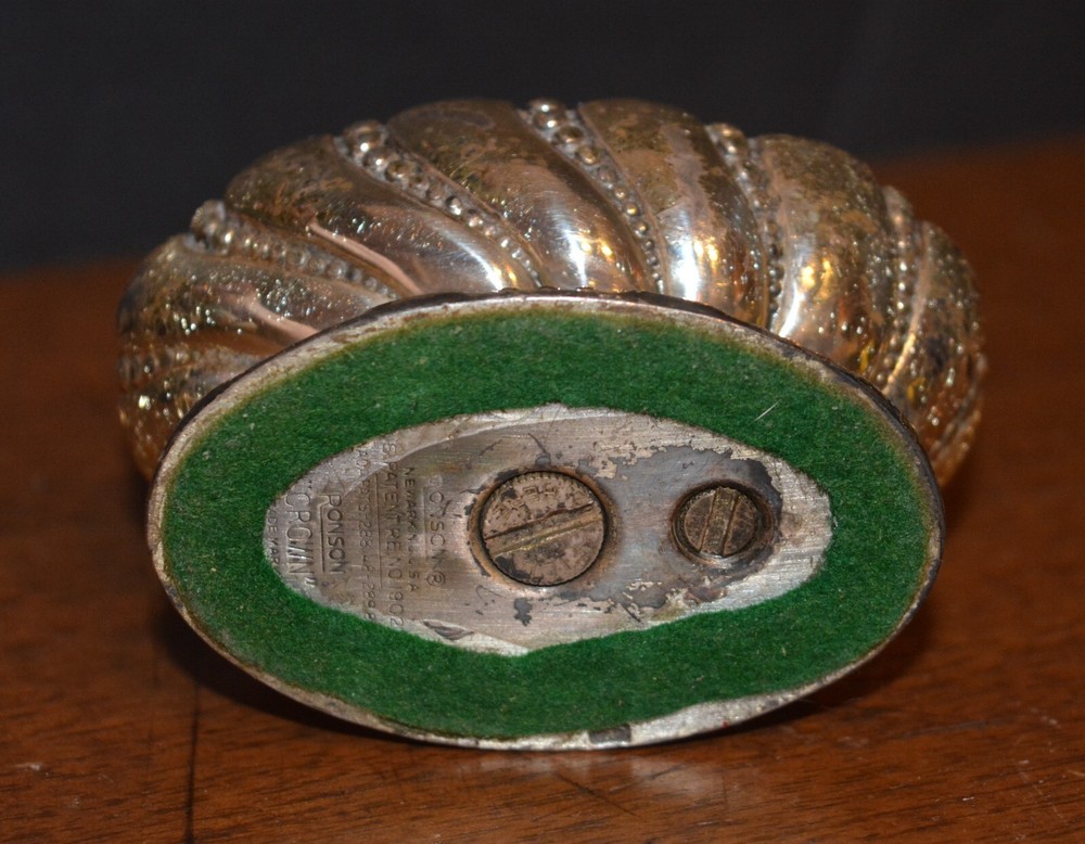 VTG RONSON Silver Plated Table Lighter CROWN