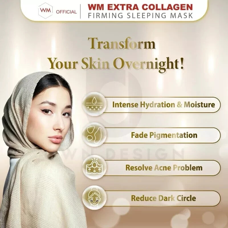 WM EXTRA COLLAGEN SLEEPING MASK 100 pcs