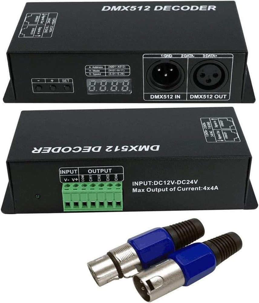 AMKI DMX 512 LED Decoder Controller 4CH Digital Display Decoder,DMX512 LED Li...