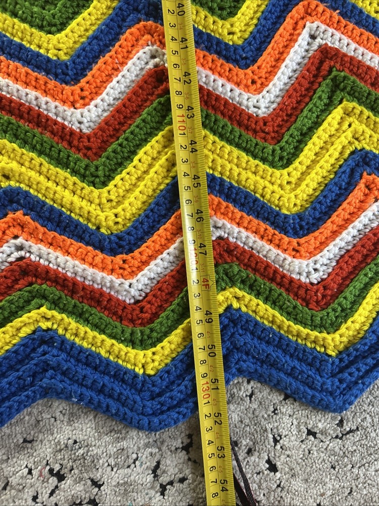 Vintage Zig Zag Crochet Blanket