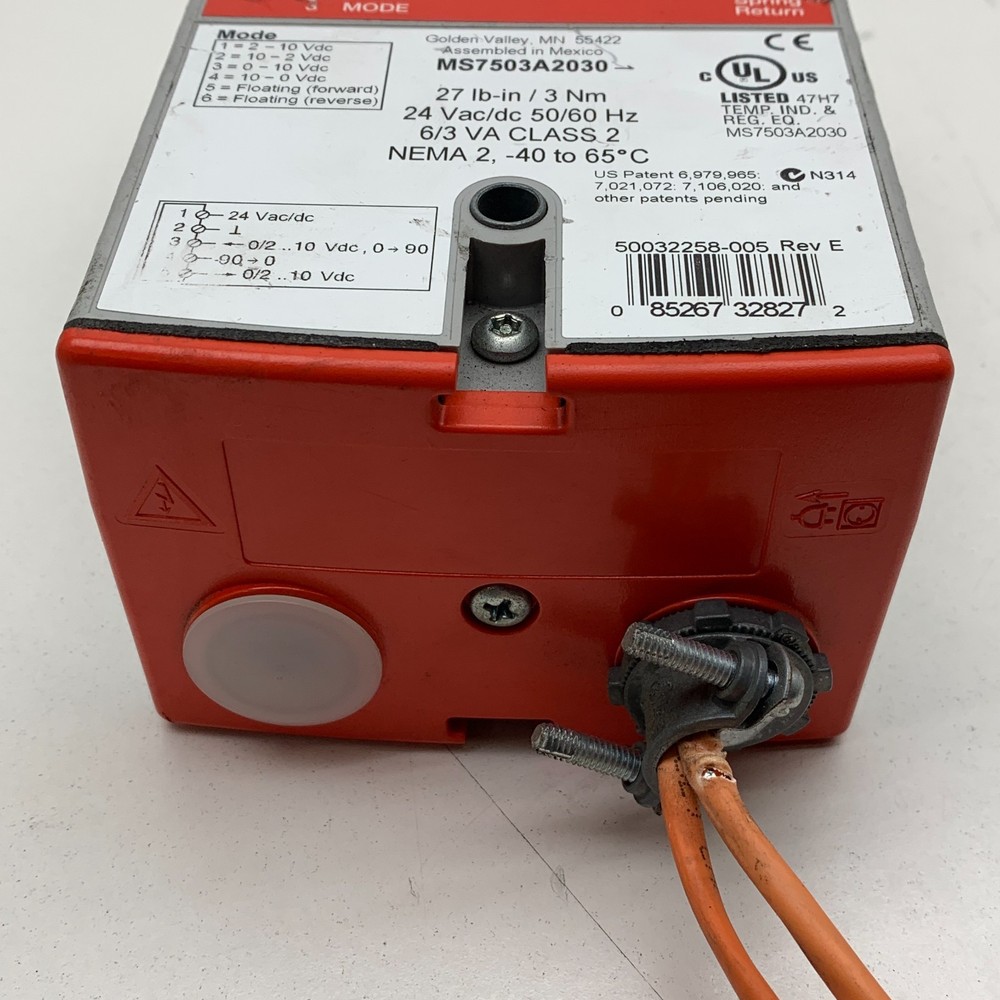 Honeywell MS7503A2030 Direct Coupled Spring Return Actuator Floating/Modulating