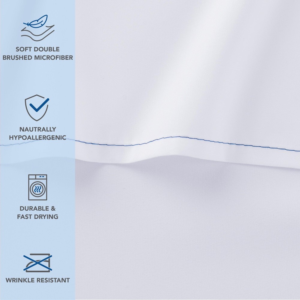 Arkwright Bulk Queen Flat Sheets - Pack of 6 - Soft - 6, White