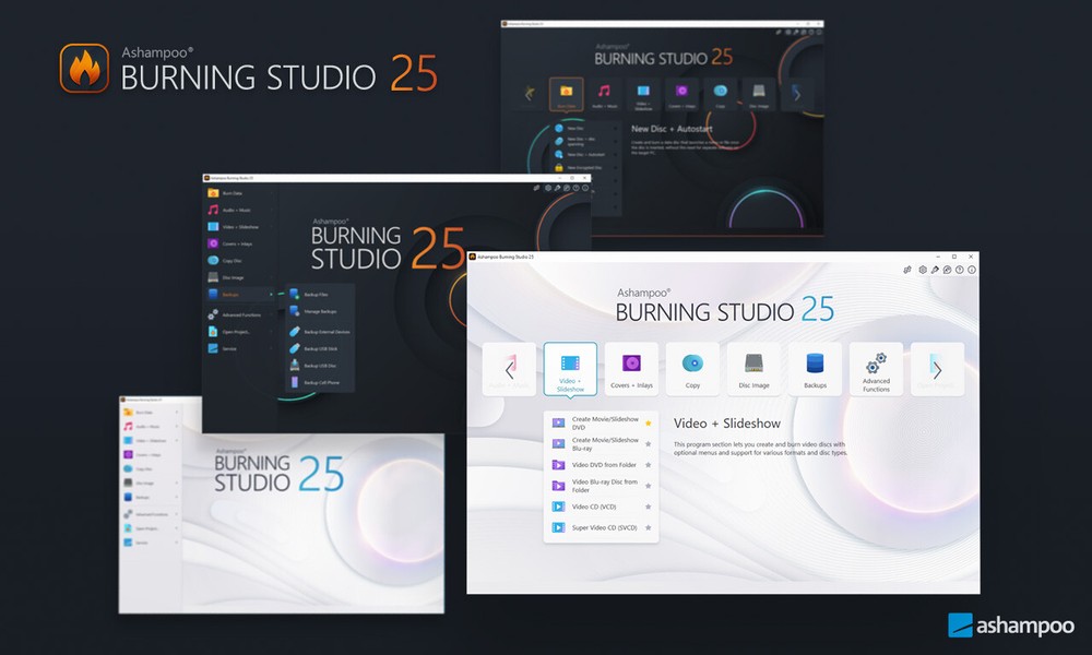 Ashampoo Burning Studio 25 - CD DVD Burning Software - CD or DOWNLOAD PC