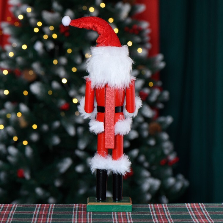 14 inches Handmade Christmas Nutcracker Decoration Santa Countdown