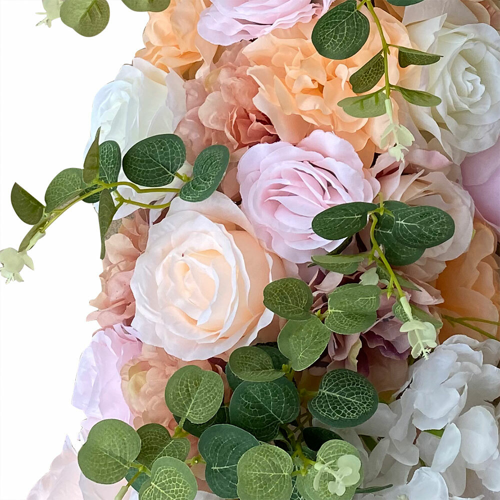 Artificial Silk Flower Row Panel Wedding Draping Floral Garland Backdrop 100cm