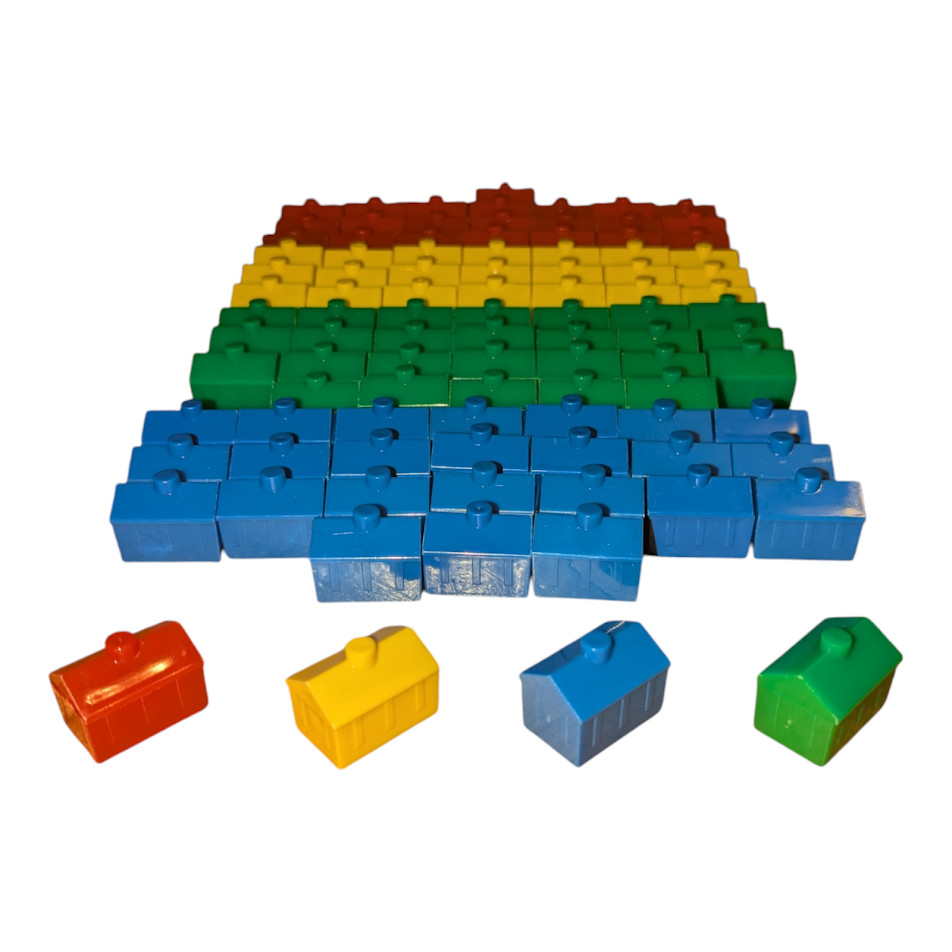 Monopoly Junior | 96 Pieces Plastic Hotels Board Game Replacement  Parts