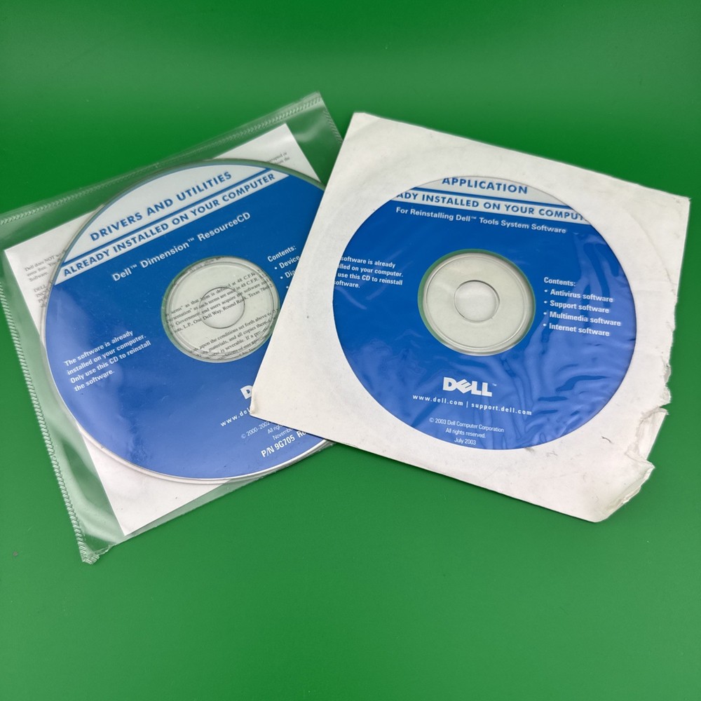 Vintage Dell Dimension And Tools System Software & Drivers CD’s Backup 2003-2004