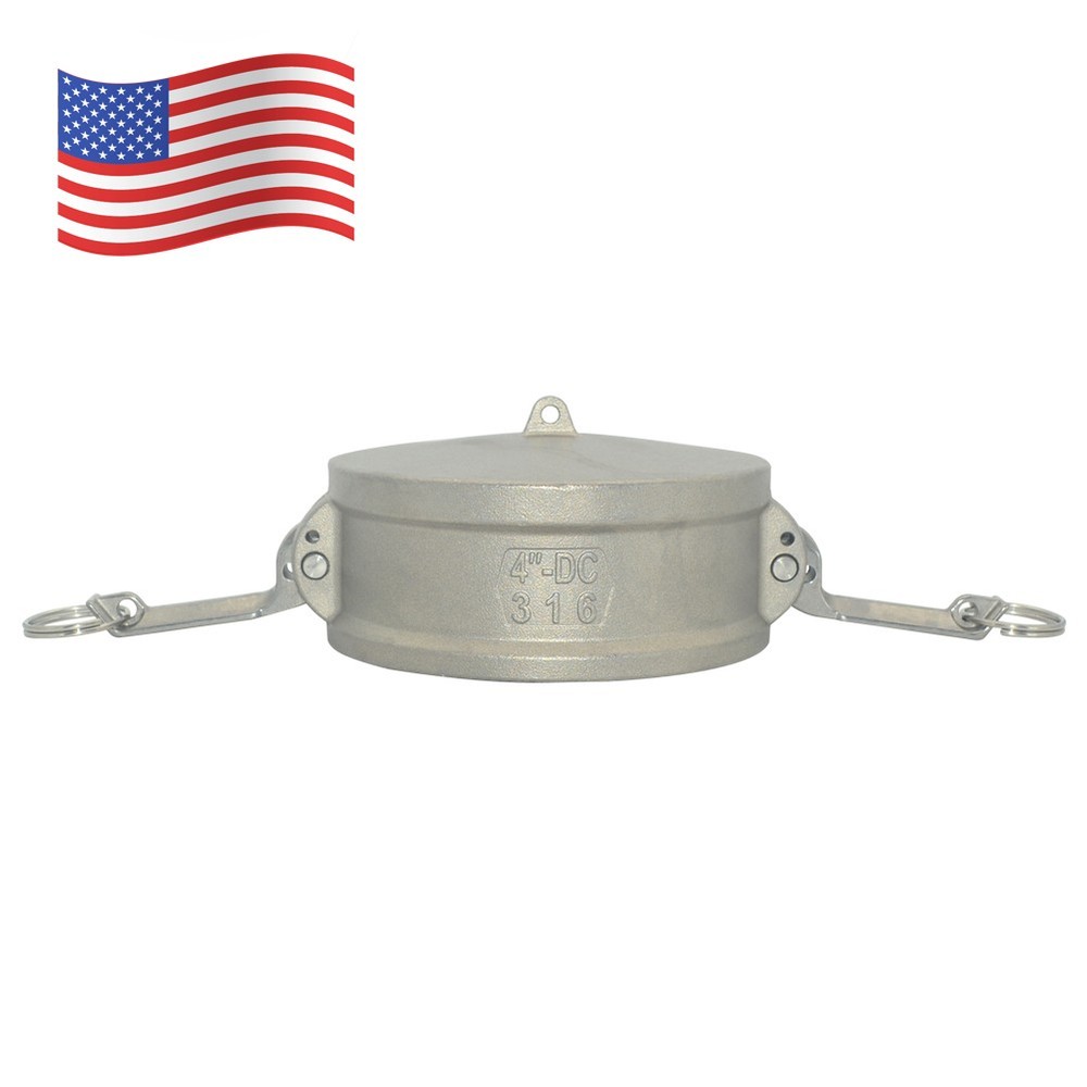 4" 4 inch Type DC Dust Cap Coupler Stainless Steel Fitting Camlock US STOCK
