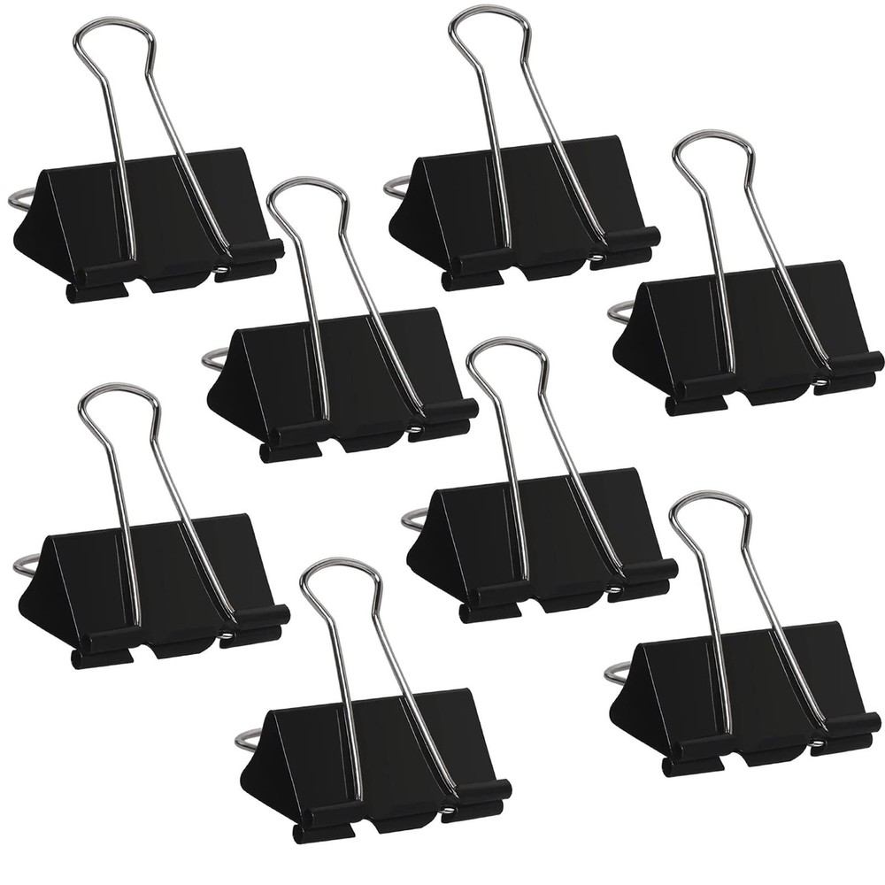 Medium Binder Clips 1.6 Inch (60 Pack), Large Binder Clips Medium Paper Clamp...