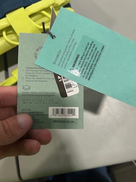 EMBARK FRONT HANDLEBAR BIKE BASKET - NAVY BLUE