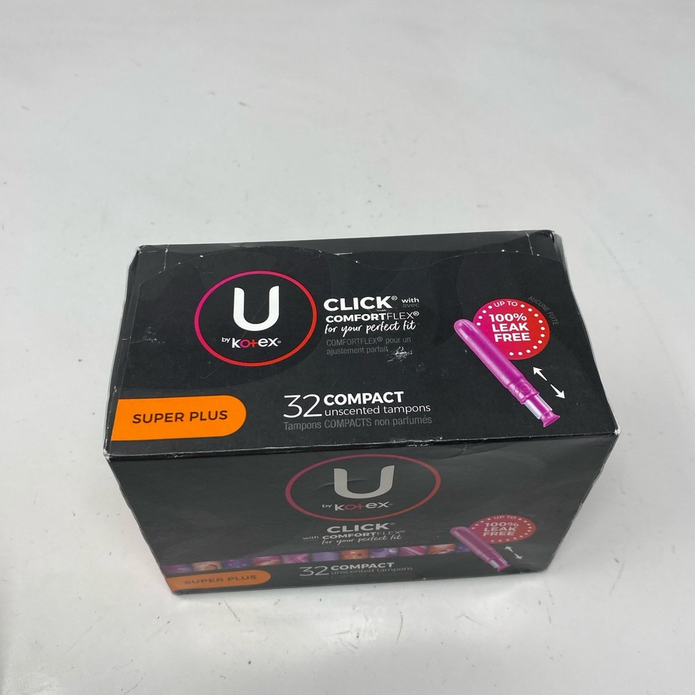 U by Kotex Click Compact Tampons Super Plus Unscented 32ct
