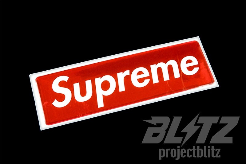 FW17 Supreme Plastic Box Logo Sticker Red