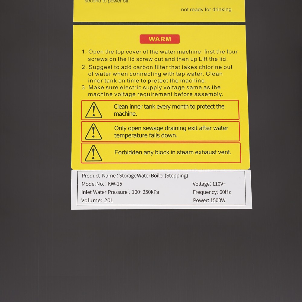 Commercial Electric Hot Water Dispenser Countertop Water Boiler Black 1500W NEW